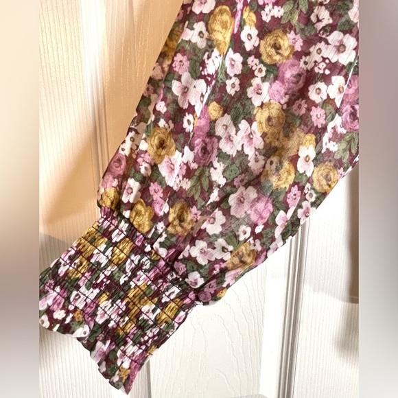 Torrid Floral Blouse - Brown and Pink - Picture 6 of 9